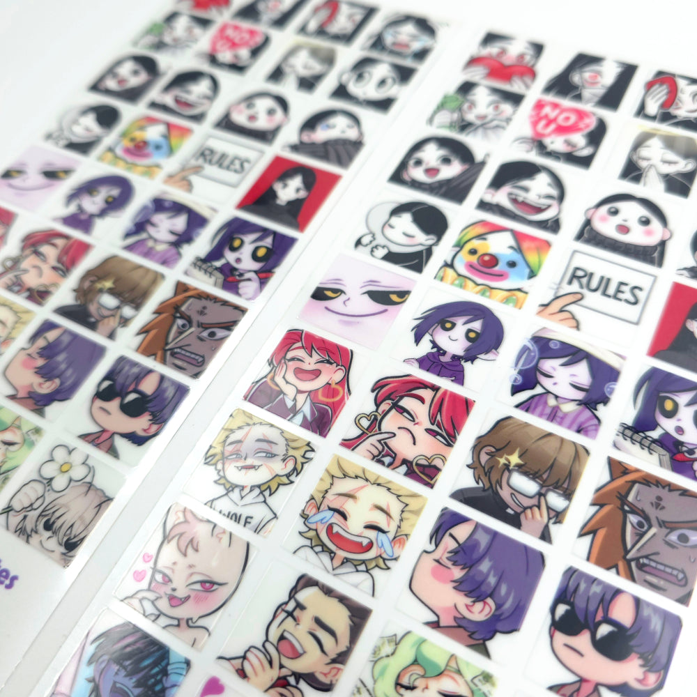 Twitch Emotes 01 Sticker Sheet