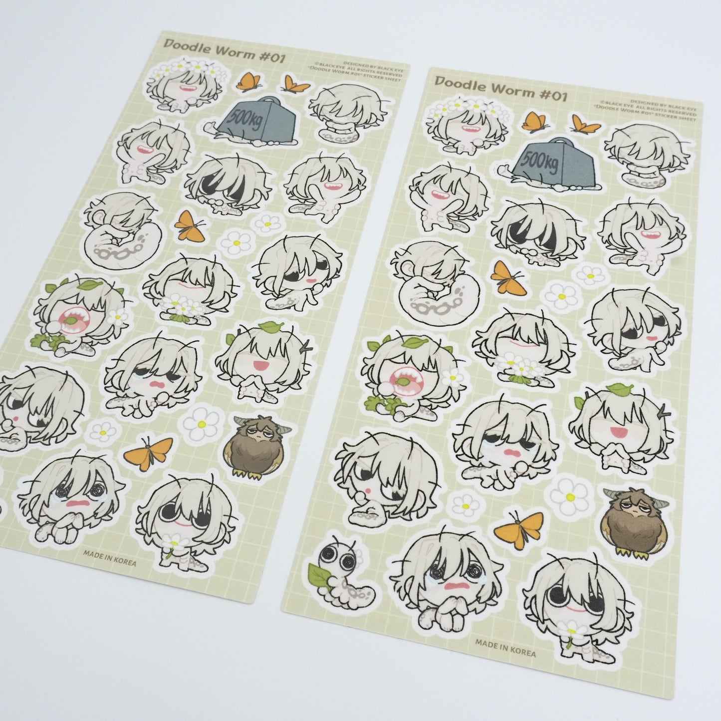 Doodle Worm #01 Sticker Sheet
