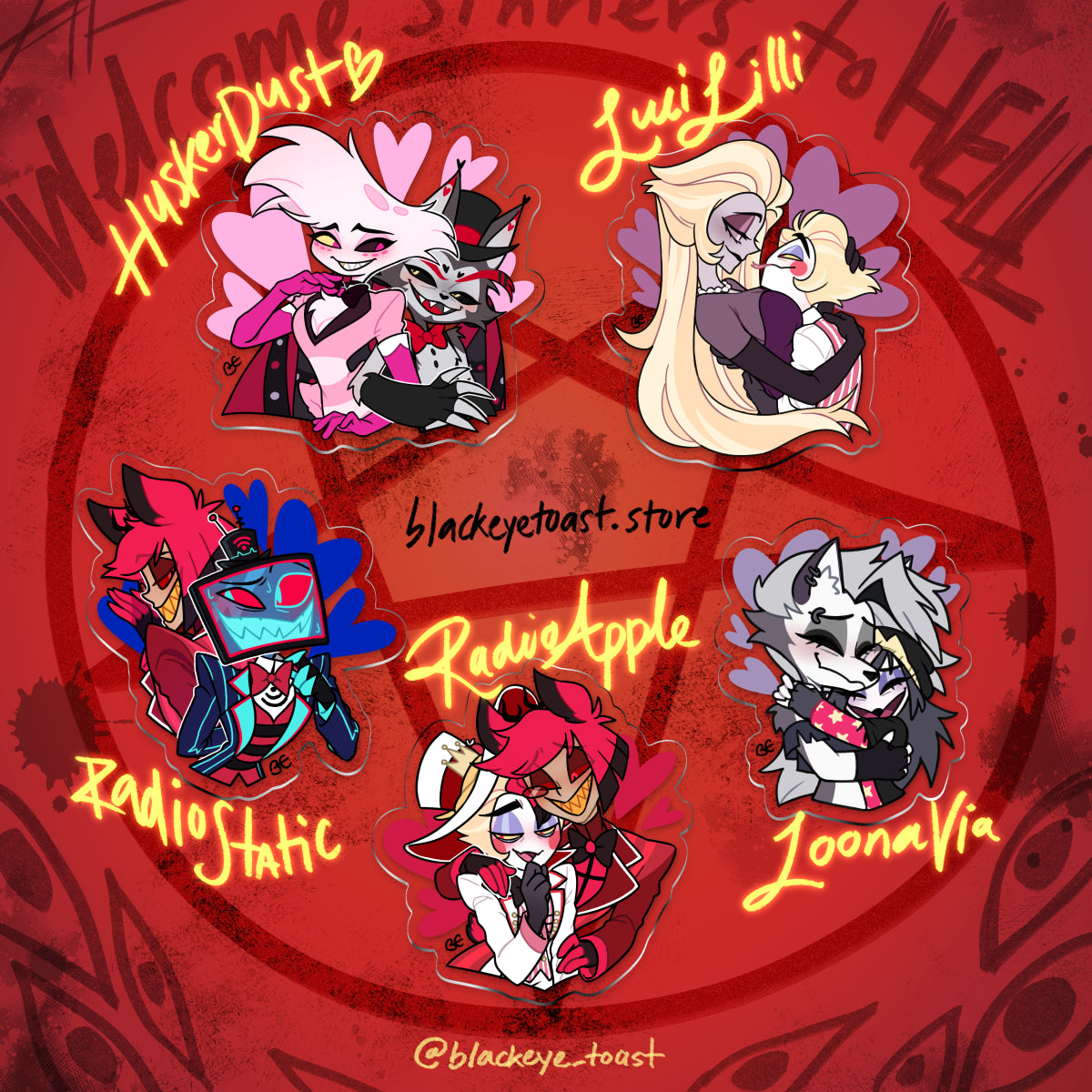 Hellverse Pairings Acrylic Charms