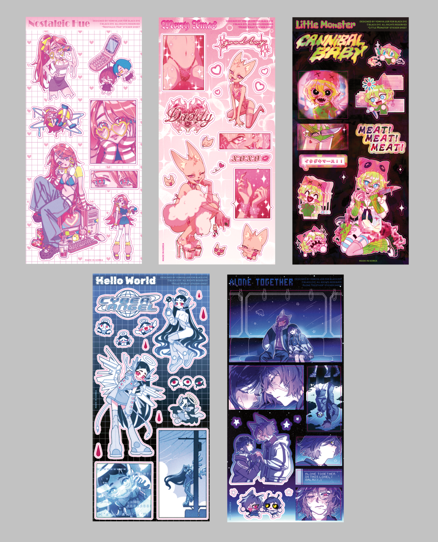 Yomiya Collab Sticker Sheet Bundle
