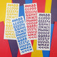 Retro Toy Alphabet Stickers (Pre-Order Restock)